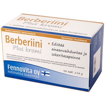 Берберин 500 мг с хромом FennoVita Berberiini Plus kromi, 90 табл