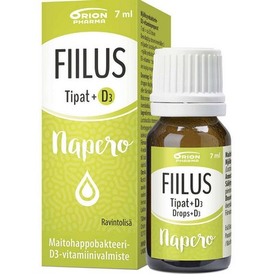 Молочно-кислые бактерии +D3 в каплях Fiilus Napero 7 мл