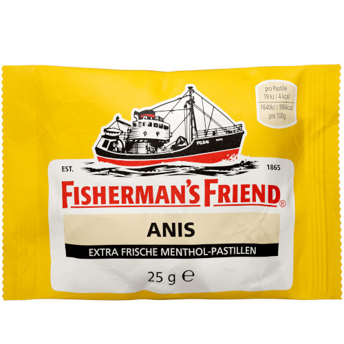 Мятные пастилки со вкусом аниса Fisherman's Friend Anis, 25 гр
