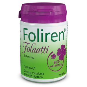 Фолиевая кислота или витамин B9 Foliren Folaatti 400 mikrog, 90 табл