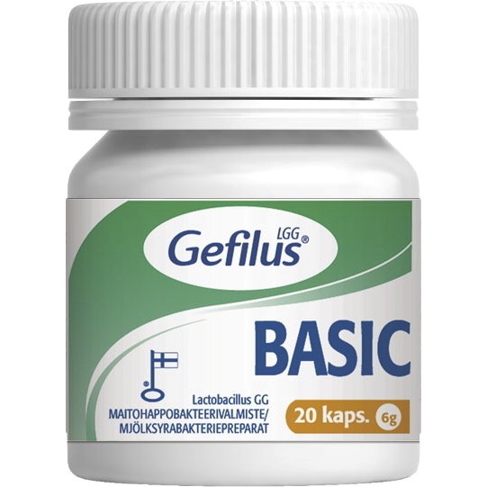 Gefilus LGG Basic kapselit. Кисломолочные бактерии LGG. 20 капсул.