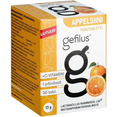 Молочно-кислые бактерии вкус апельсина Gefilus Appelsiini, 30 табл.