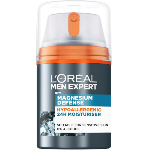 Гипоаллергенный крем для лица 24 часа L'Oréal Paris Men Expert Magnesium Defense, 50 мл