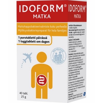 Молочно-кислые бактерии в дорогу Idoform Matka 40 жевательных таблеток