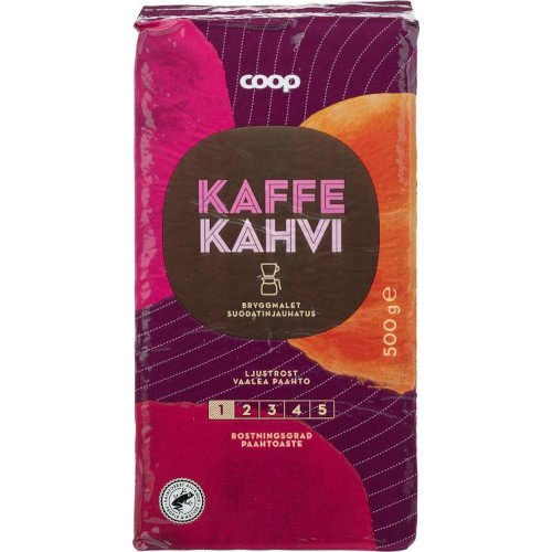 Кофе молотый с мягким вкусом Coop Kahvi, 450 гр