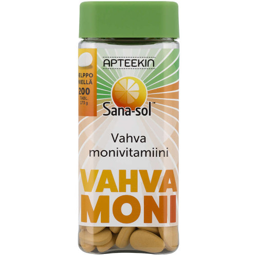Комплекс витаминов с усиленным витамином Д Apteekin Sana-sol Vahva Monivitamiini, 200 табл