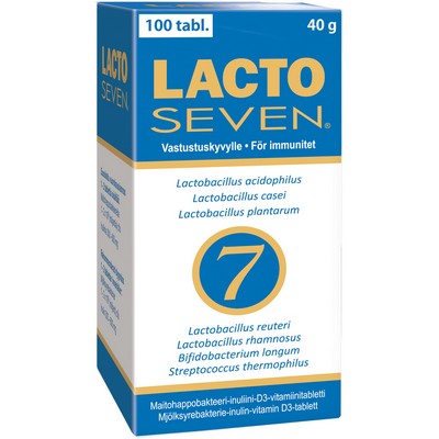 Lacto Seven Кисломолочные бактерии+ инулин. 100 табл