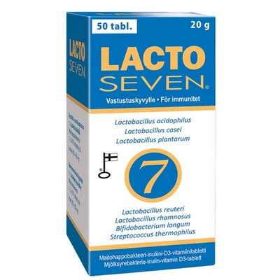 Lacto Seven Кисломолочные бактерии+ инулин. 50 табл