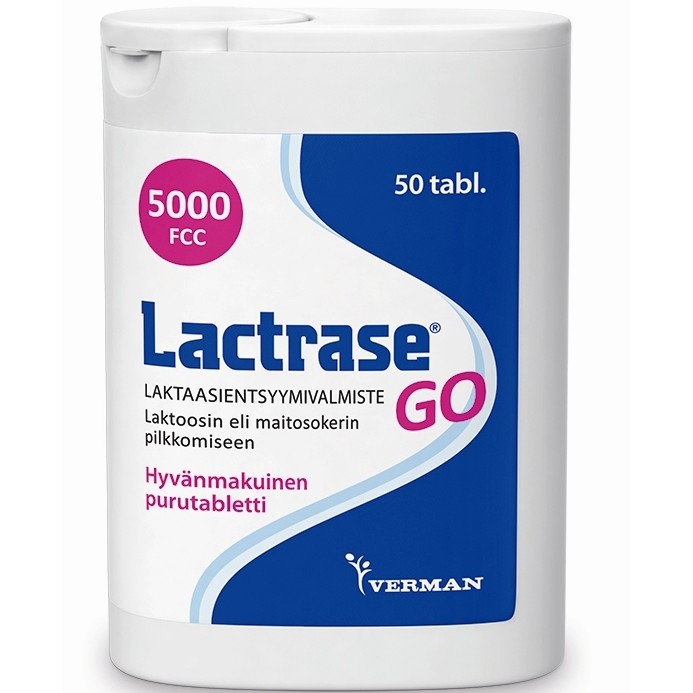 Lactrase GO лактазный ферментный препарат 50 жевательных таблеток