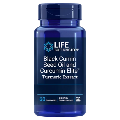 Масло семян черного тмина с куркумином Life Extension Black Cumin Seed Oil with Curcumin Elite, 60 капс