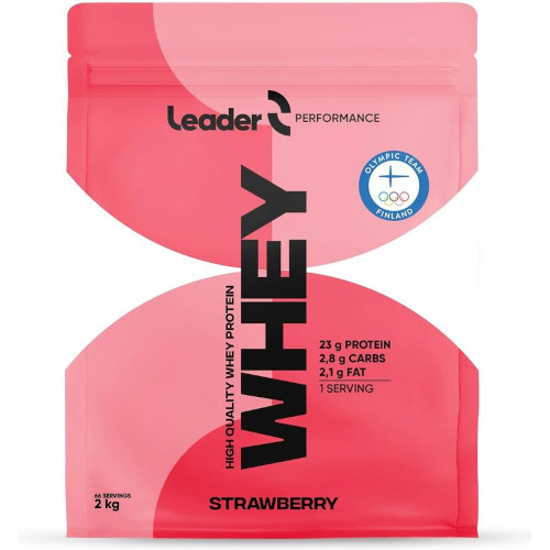 Сывороточный протеин Leader Performance Whey со вкусом клубники 2 кг