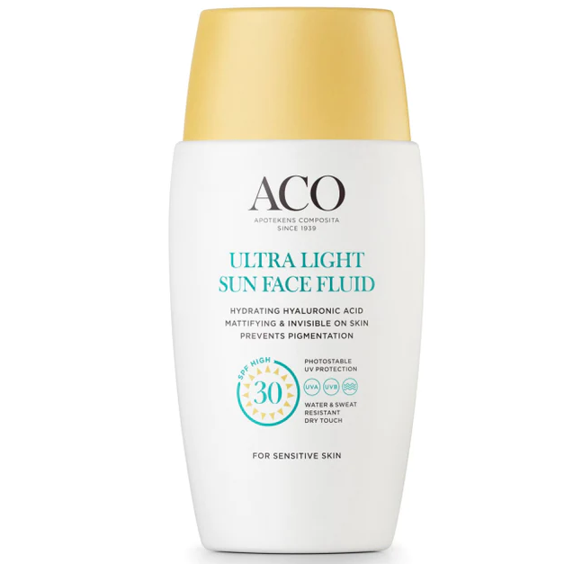 Легкий увлажняющий флюид с защитой от солнца SPF30 ACO Sun Ultra Light Fluid, 40 мл