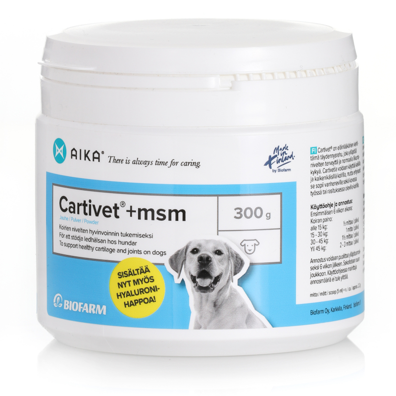 Ветеринарная добавка для суставов Cartivet + msm jauhe 300гр