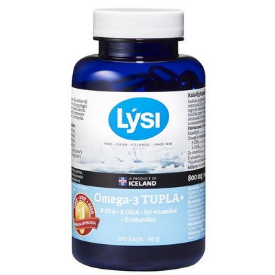Витамины омега-3 LYSI Omega-3, D3+E-vitamiini 100 капс
