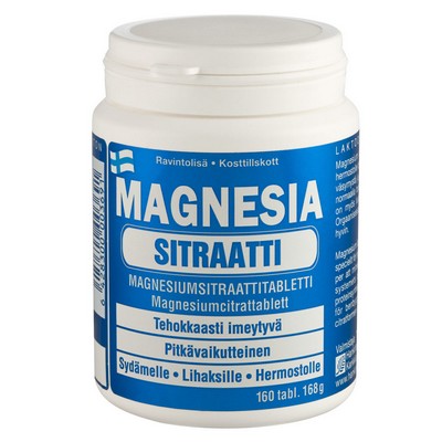 Цитрат магния Magnesia Sitraatti, 160 табл