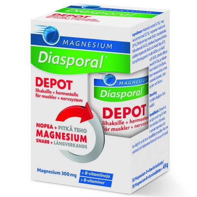 Магний и витамины группы B Magnesium Diasporal® DEPOT+B-vitamiini 30 табл