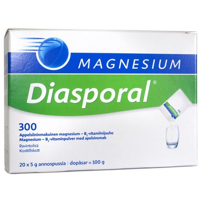 Магний и витамин B2 Diasporal 300mg, 20 пакетиков с апельсин.вкусом