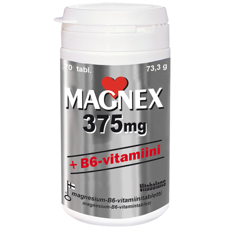 Магний и витамин B6 Magnex 375 mg + B6-vitamiini, 70 табл