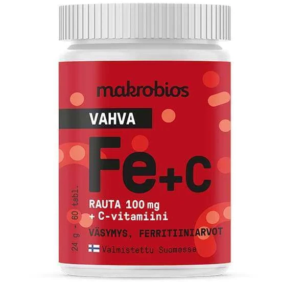 Витамины железо и витамин С Macrobios Strong Iron + C, 60 табл