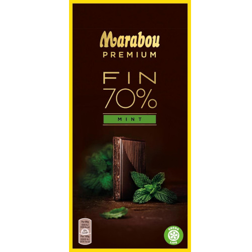 Marabou Premium 70 % тёмный шоколад с ментолом, 100гр.