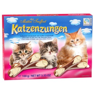 Белый и тёмный шоколад Maître Truffout Milk & White Catfingers 100 гр
