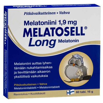 Таблетки для сна с мелатонином Melatosell Long Melatoniini 1,9 mg 60 шт