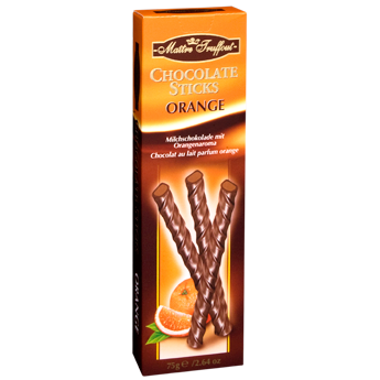 Шоколадные палочки с апельсиновым вкусом Maître Truffout Chocolate Sticks Orange