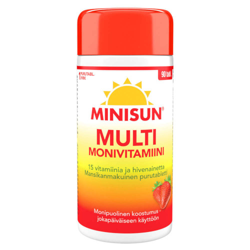 Витаминно-минеральный комплекс Minisun Monivitamiini Multi Mansikka, 90 табл