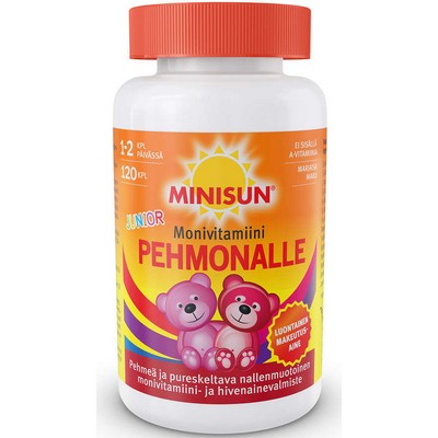 Витаминный комплекс для детей Minisun Pehmonalle monivitamiini, 120 шт лесные ягоды