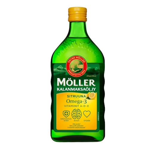MöLLER рыбий жир вкус лимона, 500 мл.