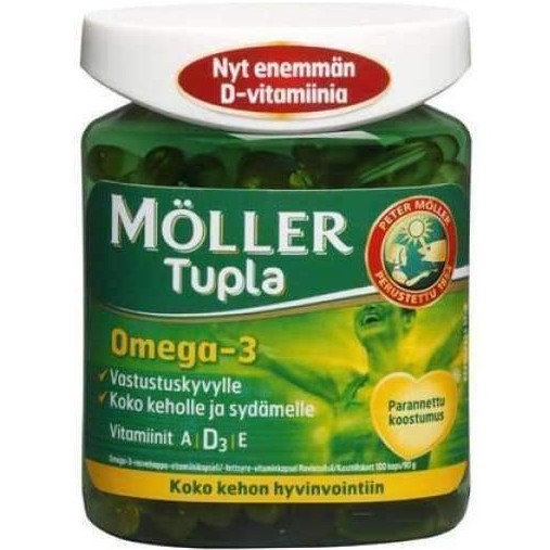 Möller TUPLA Омега-3 и витамины, 100 капсул.
