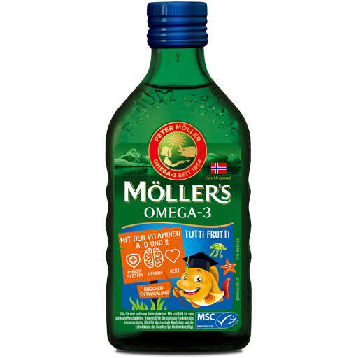 Детская Омега сироп MÖLLER'S Omega-3 Kids, 250 мл