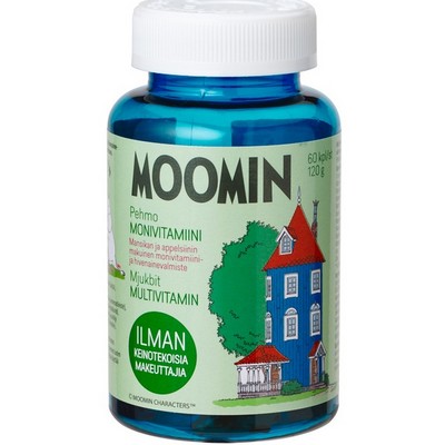 Детский витаминный комплекс Muumin Pehmo Monivitamiini, 60 шт