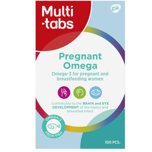 Multi-tabs Raskaus Omega-3. Омега-3 для беременных. 100 капсул.