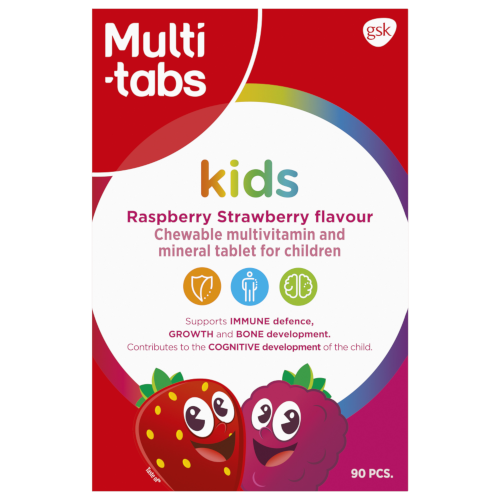 Витаминный комплекс для детей Multi-tabs Mini Vadelma-mansikka, 90 табл
