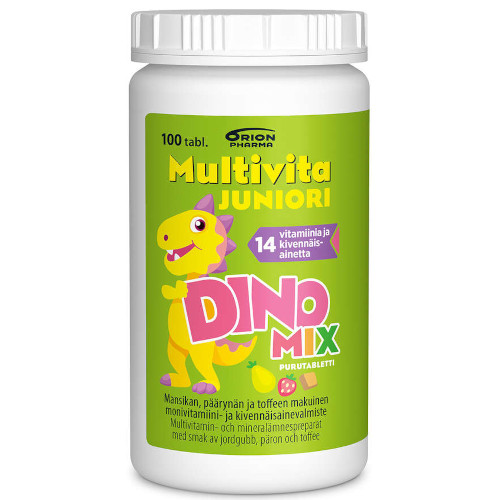 Детские мультивитамины Multivita Juniori Dino Mix, 100 табл