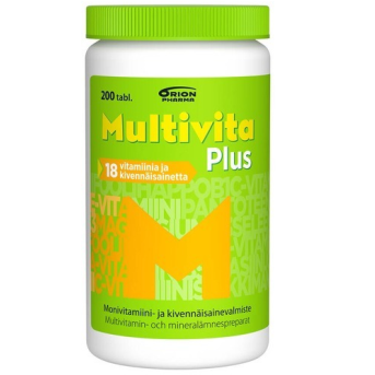 Комплексные витамины Multivita Plus для взрослых, 200 шт