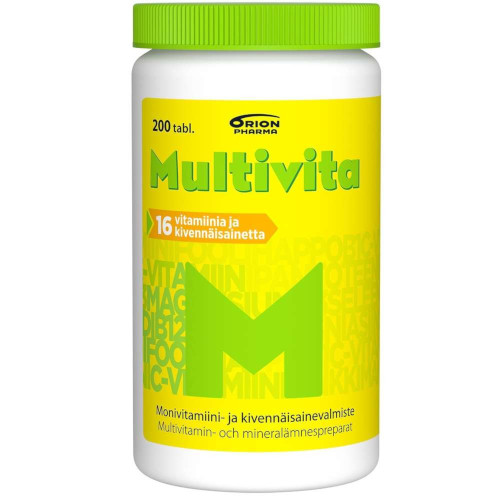 Витаминный комплекс без витамина А Multivita, 200 табл