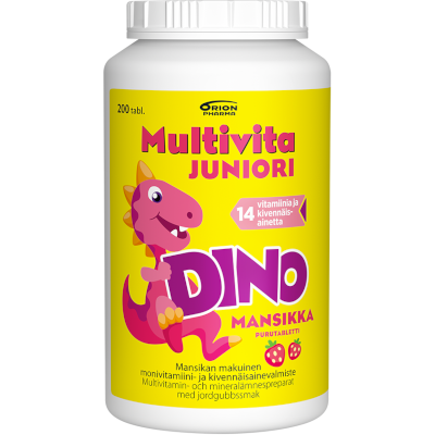 Multivita Juniori Dino . Витаминно-минеральный комплекс для детей. 200 табл.
