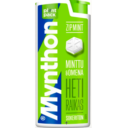 Мятно-яблочные пастилки без сахара Mynthon Zip Mint Omena 30 гр