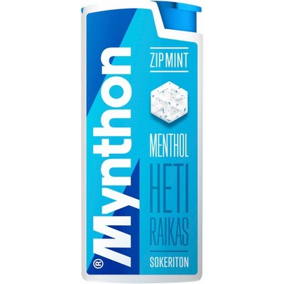 Пастилки без сахара мятные Mynthon Zip Mint Voimakas Menthol, 30 гр