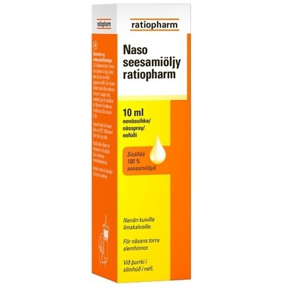 Naso seesamiöljy ratiopharm 10 мл (Масло-спрей при сухом носе)