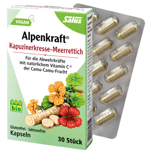 Натуральный витамин С KAPUZINERKRESSE-MEERRETTICH Alpenkraft 30 капс