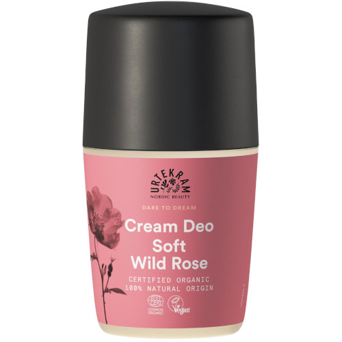 Натуральный дезодорант без алюминия Urtekram deo Cristal roll-on Rose, 50 мл