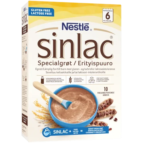 Nestlé Sinlac каша без лактозы и глютена (laktoositon ja gluteeniton) с 6 мес, 500 гр