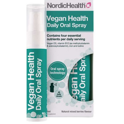 Важные веганские витамины в спрее Nordic Health Vegan Spray, 25 мл