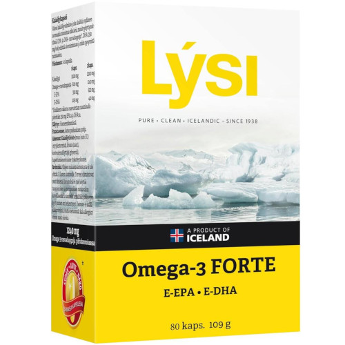 Рыбий жир EPA и DHA Lysi omega-3 forte, 80 капсул