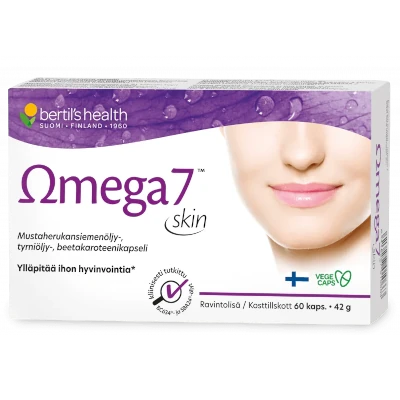 Bertil's Health Omega7 Skin - масло черной смородины, 150 капсул