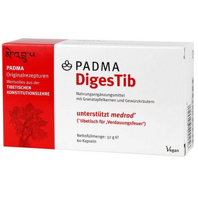 Для поддержки желудка и здорового и пищеварения Padma DigesTib, 60 капсул