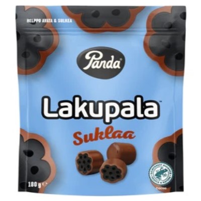 Лакричные конфеты с шоколадом Panda Lakupala Chocolate 180 гр